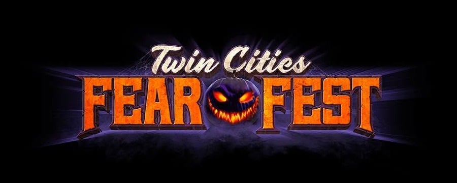The Twin Cities Fear Fest logo with a glowing jack-o'-lantern between the words Fear and Fest