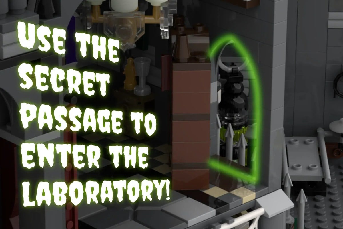 Universal Monsters LEGO set rooms and details