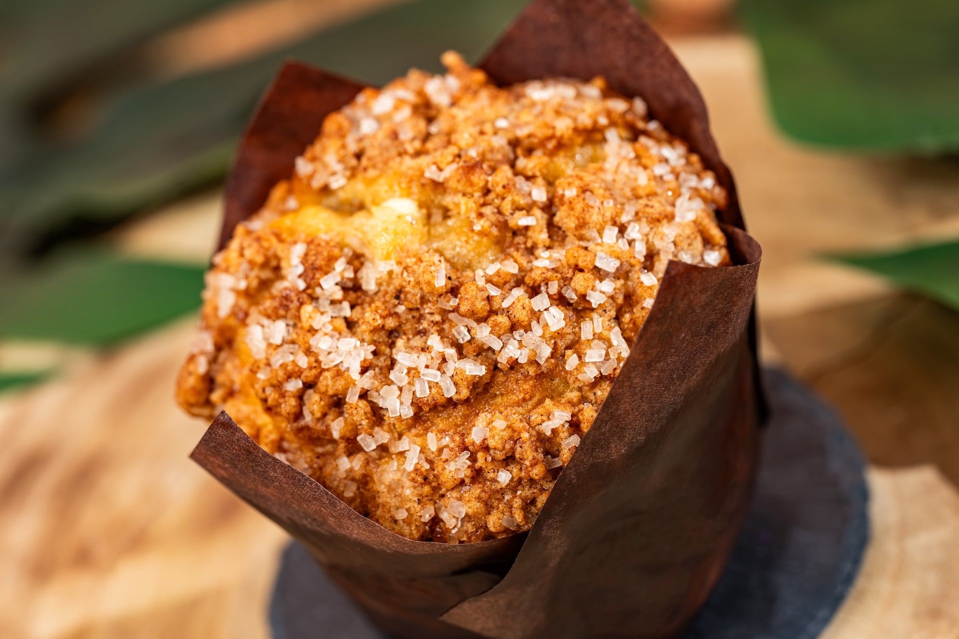 Apple Cider Muffin with cinnamon streusel and spiced crystal sugar