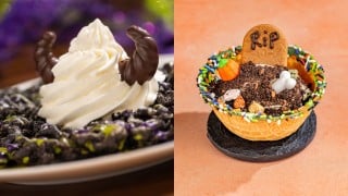 The Maleficent Funnel Cake and the Boneyard Cookies and Scream Sundae, two new Walt Disney World Halloween treats arriving October 1
